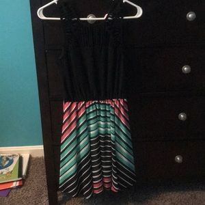 Black with colorful bottom dress